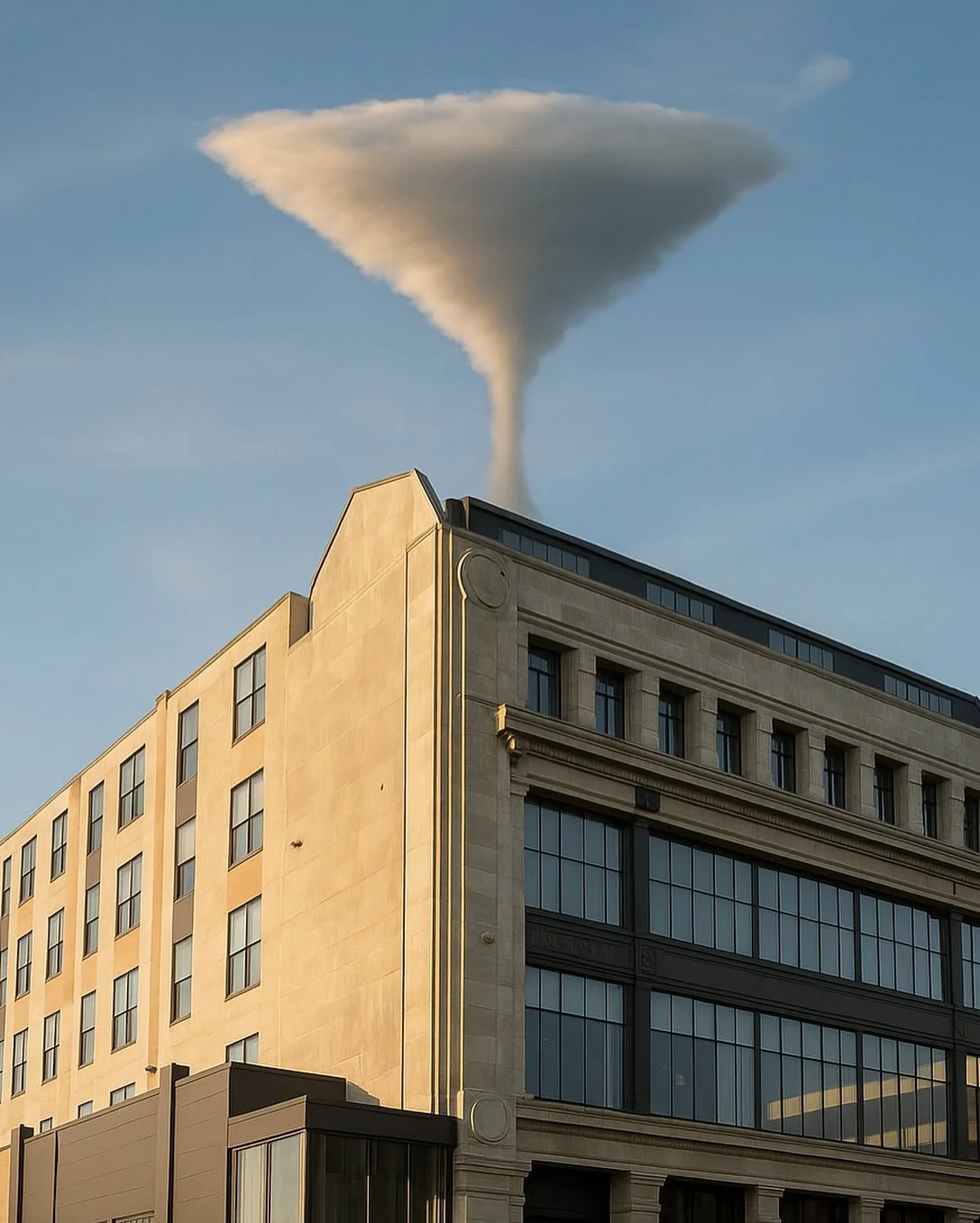 A sign from above 
Come for the drinks, stay for the food
