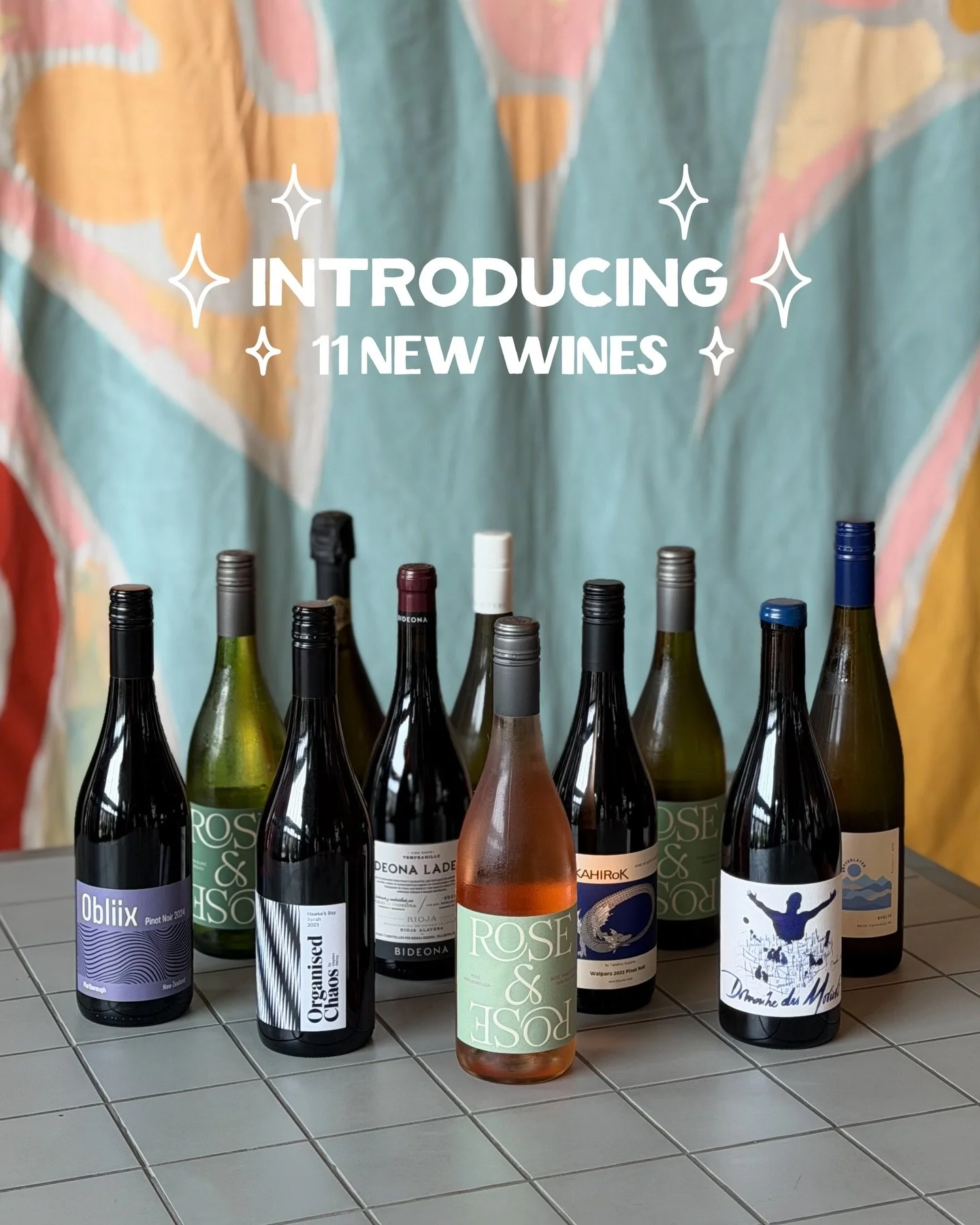 We&rsquo;ve added 11 new wines to our list, for when one turns into a few&hellip;

Sparkling:
Anna Spinato Prosecco, Italy

White/Rose:
Two Rivers &lsquo;Convergence&rsquo; Sauvignon, Marlborough
Rose &amp; Rose Sauvignon, Ros&eacute;, Chardonnay, Ma