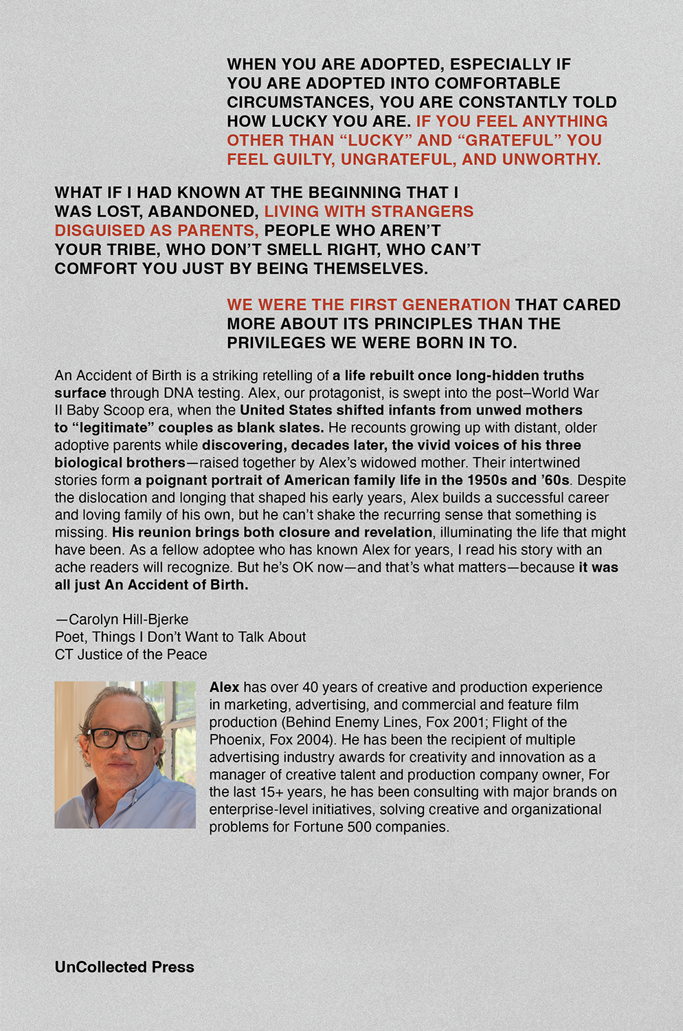 'An Accident of Birth' by T. Alex Blum.