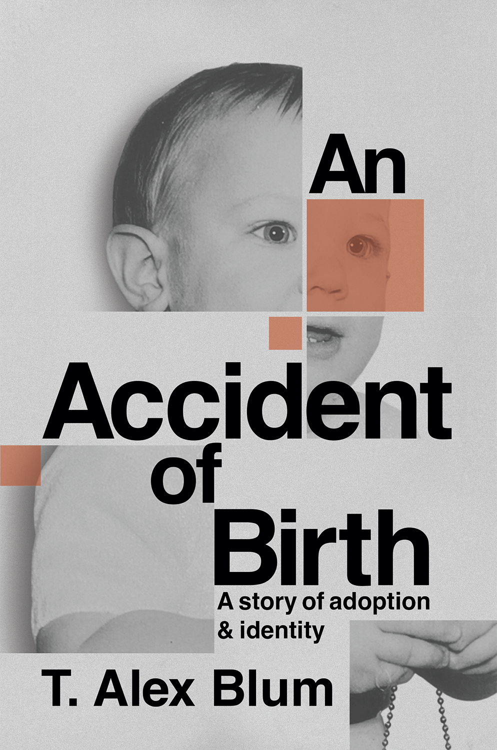 'An Accident of Birth' by T. Alex Blum. The subtitle reads 'A story of adoption & identity'.