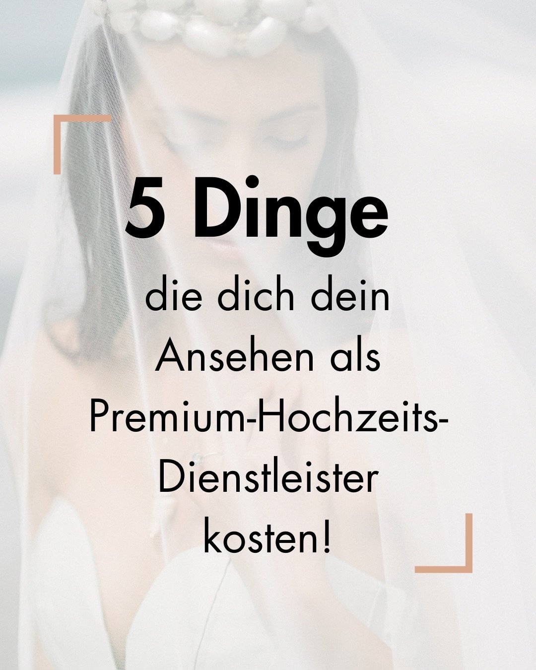 ❌Schnelle Werbetricks bringen dich nicht ins Premium Segment!

ACHTUNG ⚠️ 
Damit zerst&ouml;rst du nur deine Chance bei Luxus-Brautpaaren!!!! 
Premium hei&szlig;t Markenauftritt auf Premium-Level und nichts weniger!

👉🏼👉🏼Kommentiere MASTERCLAS