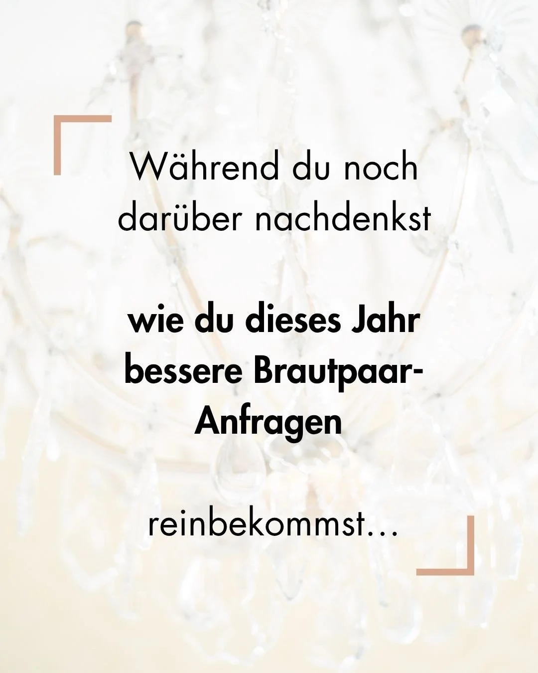 W&auml;hrend du noch dar&uuml;ber nachdenkst, wie du dieses Jahr bessere Brautpaar-Anfragen reinbekommst&hellip;

👉Haben sich andere Hochzeitsdienstleister schon daf&uuml;r entschieden, ALLES aus ihrer Hochzeitssaison rauszuholen und damit ihre Buc