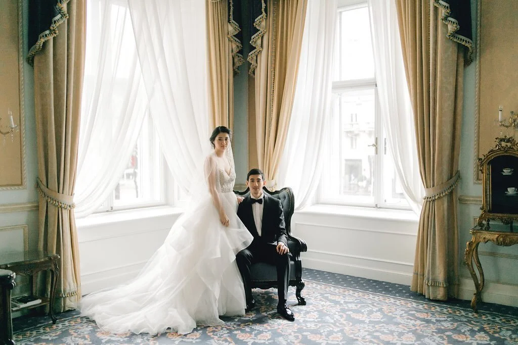 Our dear couple Sabrina and Benson 👑 beautifully captured by @peterandveronika at @imperialvienna 

#destinationweddingplanner #gettingmarried #destinationweddingaustria
#bestweddingplanner #weddingcouple