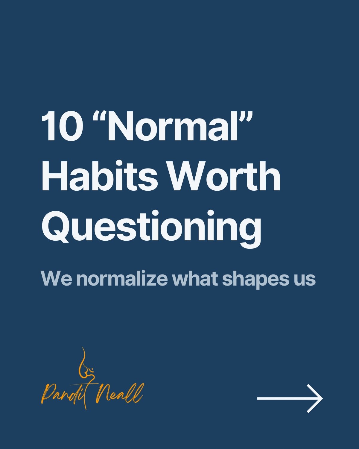 Just because something is normal
doesn&rsquo;t mean it&rsquo;s healthy.

A lot of habits go unquestioned
simply because they&rsquo;re common.
Over time, comfort turns into settling
and settling quietly shapes a life.

Awareness doesn&rsquo;t demand p