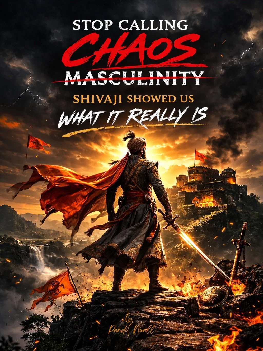 We&rsquo;ve confused chaos for masculinity.

Loudness for strength.
Ego for confidence.
Domination for leadership.

Chhatrapati Shivaji Maharaj showed something different.

Discipline over impulse.
Preparation over reaction.
Protection over cruelty.
