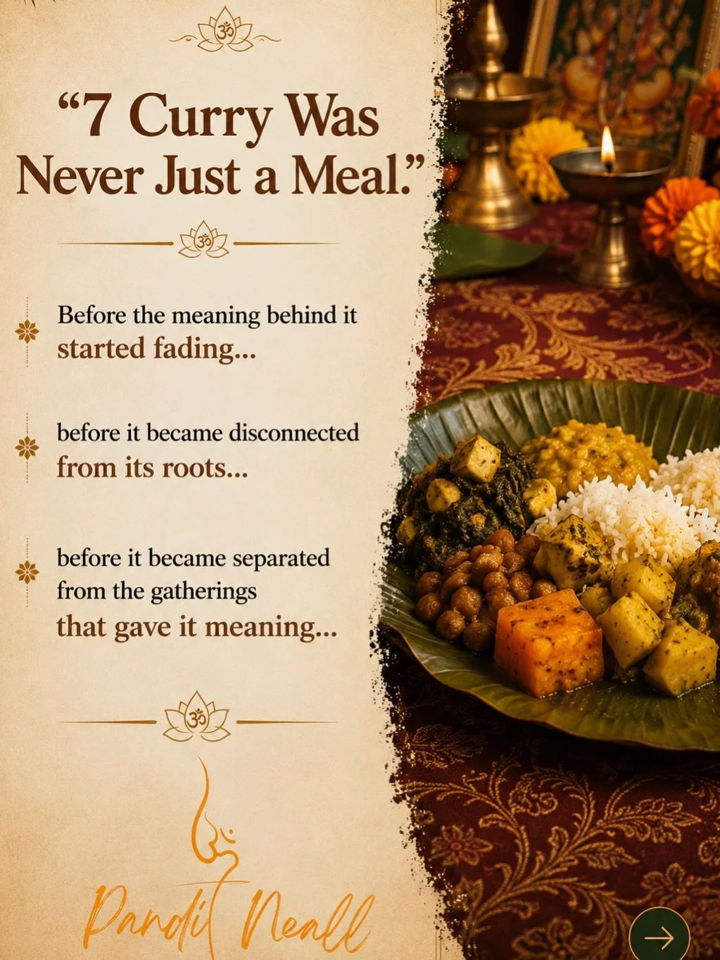 7 Curry was never &ldquo;just food.&rdquo; 

It was memory. 
It was survival. 
It was community. 
It was ancestors trying to preserve dignity, culture, and togetherness with whatever they had. 

For many Indo-Caribbean families, gathering around 7 Cu