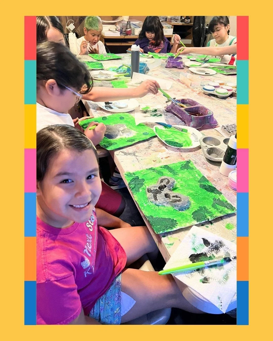 🎨🌎 Day 4 of Around the World Art Camp!
Today was painting day! Our artists traveled back to Mexico and Australia to bring their colorful Mexican suns and adorable koalas to life with paint. 🌞🐨
We wrapped up our Around the World adventure with one