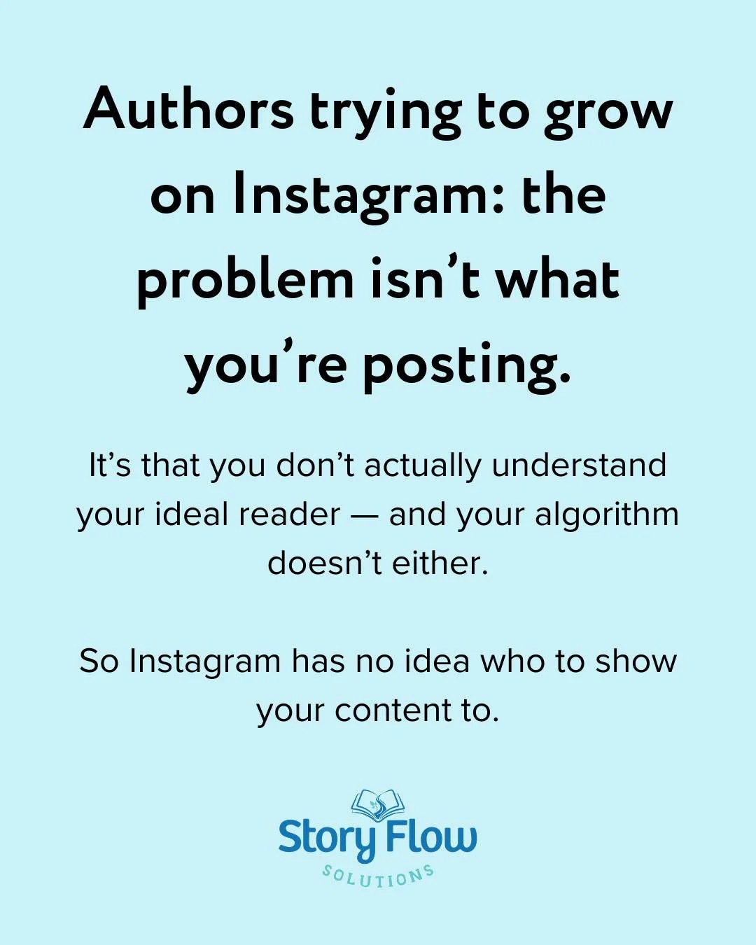 Here&rsquo;s the thing most authors get wrong about social media ⬇️

Social media is not where your book sales should be coming from.

Social media is a top-of-funnel strategy &mdash; its job is to help readers:
&bull; find you
&bull; get familiar wi