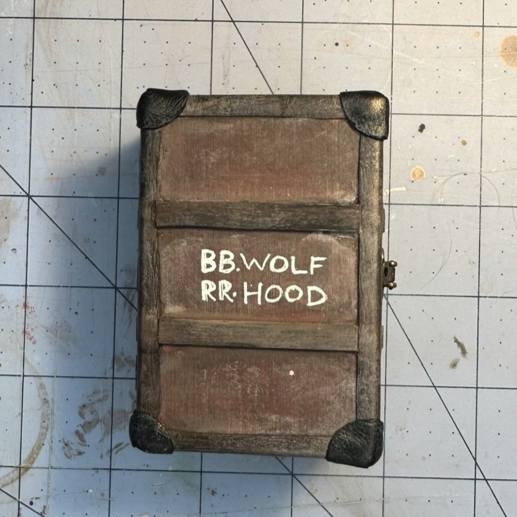 The well traveled trunk belongs to Big Bad Wolf or Red Riding Hood, depending on the day... 