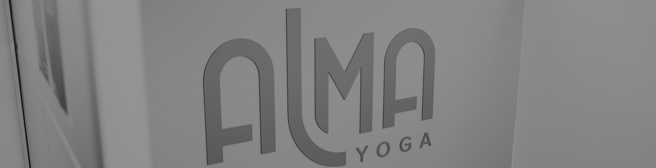 Alma Yoga studio sign