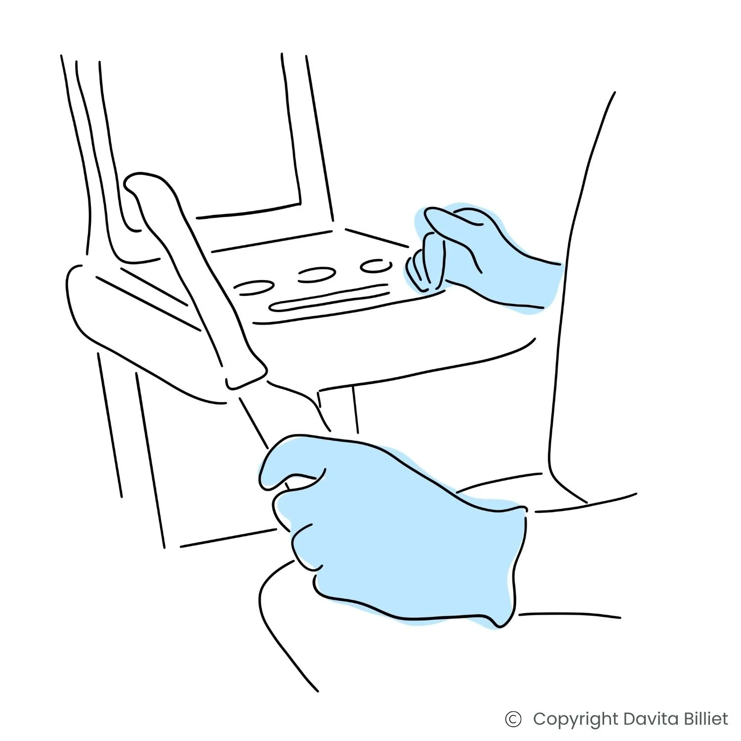 Ein Gynäkologe, der eine vaginale Ultraschalluntersuchung durchführt, um postoperative Verwachsungen aufzuspüren.