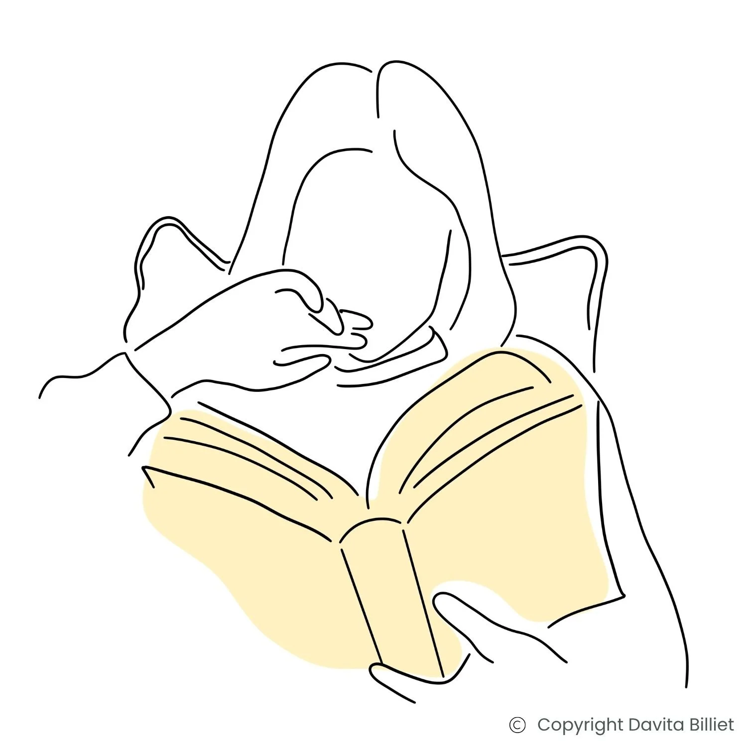 Eine Frau, die ein Buch über Endometriose liest, um ihre Symptome besser zu verstehen.