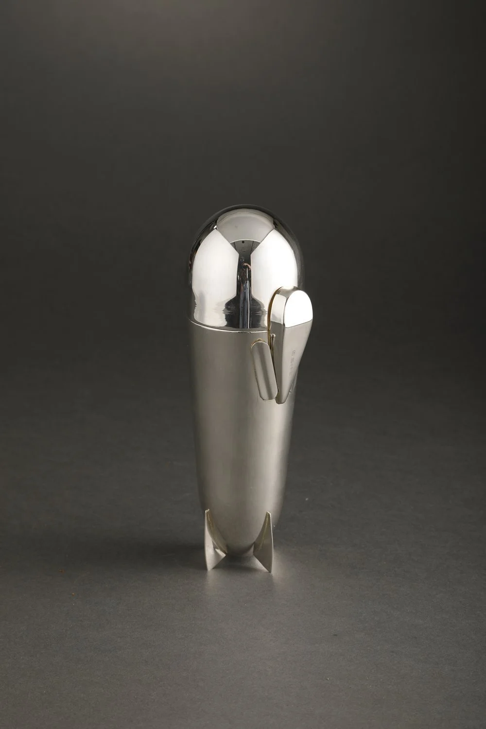 Henckels Zeppelin Cocktail Shaker Silver Plate German c.1928