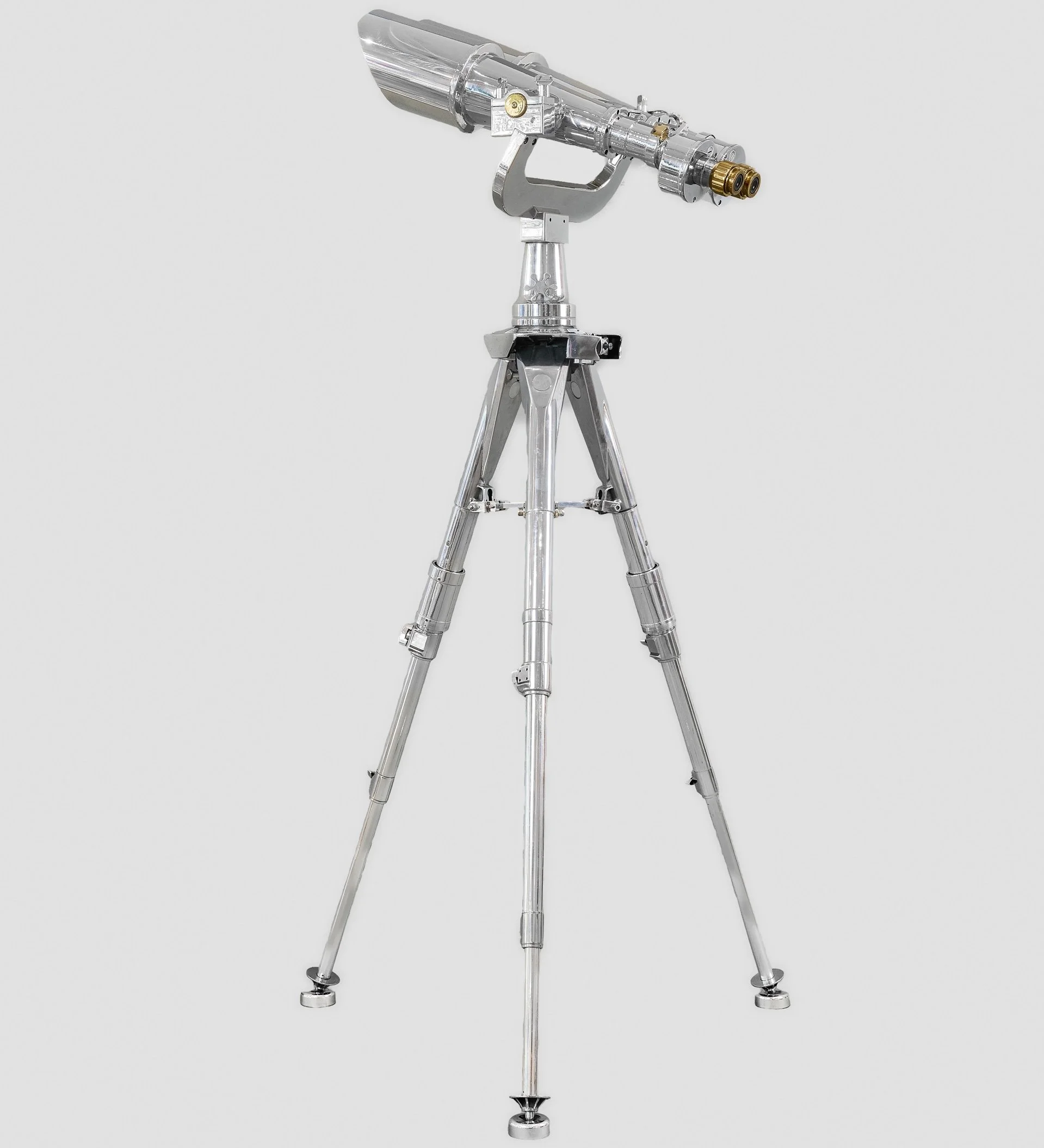 Nikon Nippon Kogaku 20×120 Imperial Japanese Navy binocular telescope on Carl Zeiss field tripod — Daniels Antiques
