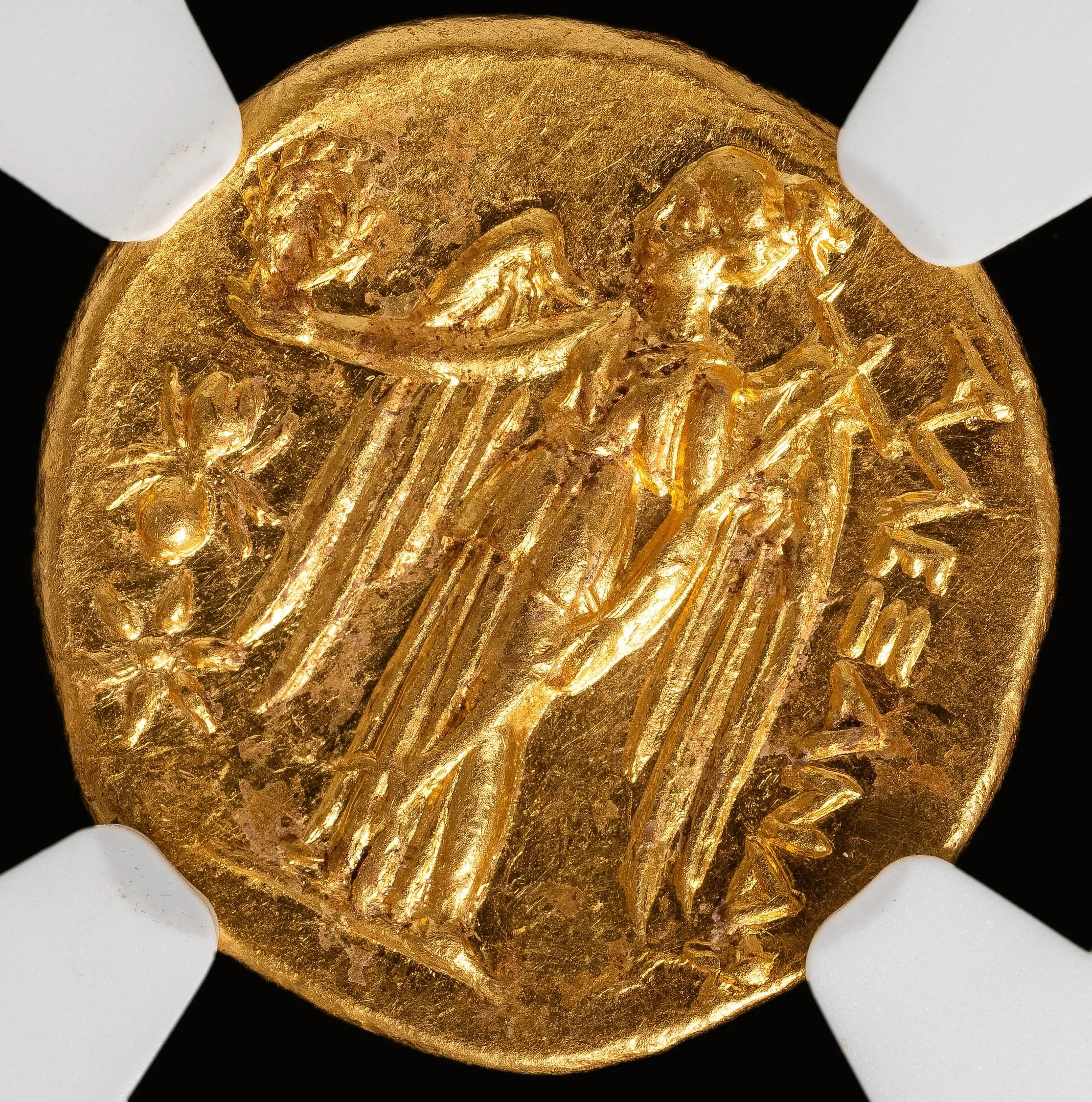 Nike with rare ant and star control marks on Alexander gold stater reverse — Daniels Antiques