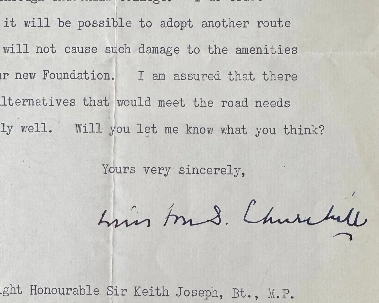 WINSTON CHURCHILL WRITING TO THE ROYAL ACADEMY.                        "PAINTING AS A PASTIME". 8th of March 1961.