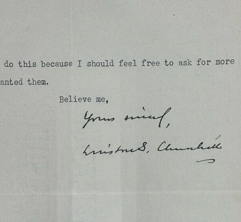 WINSTON CHURCHILL OFFERING A RARE GLIMPSE INTO HIS PRIVATE LIFE AT CHARTWELL. August 8th, 1951.
