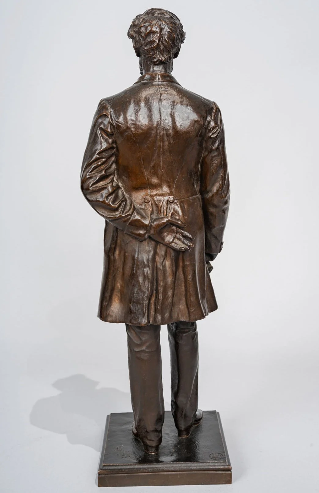 Reverse of the Bissell bronze Abraham Lincoln, The Emancipator, 1893 — Daniels Antiquesdaniels-antiques-bissell-lincoln-emancipator-bronze-reverse.jpg