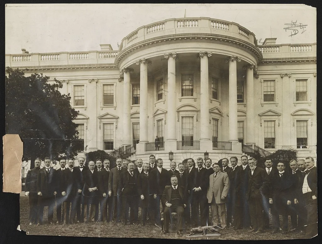 Theodore Roosevelt and his Tennis Cabinet with Proctor’s Stalking Panther, White House, 1909 — Daniels Antiques