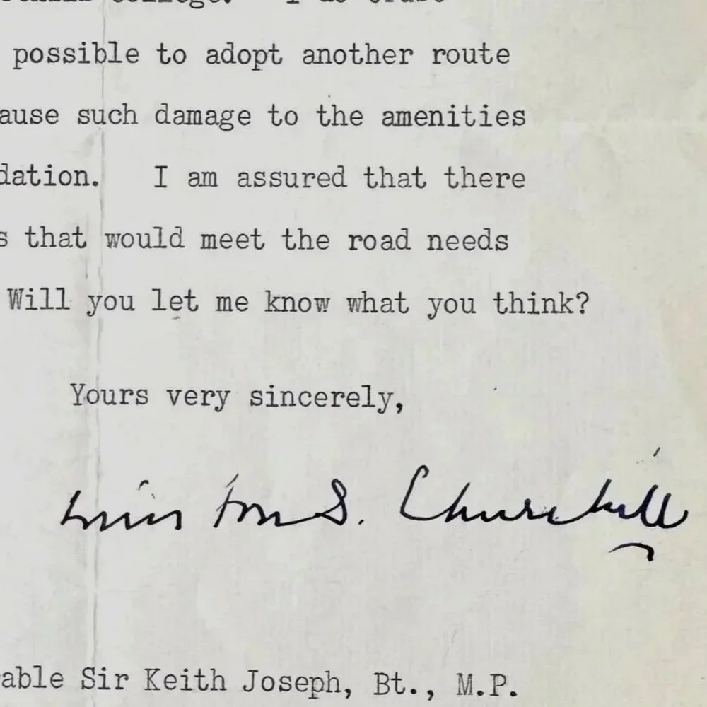 WINSTON CHURCHILL WRITING TO THE ROYAL ACADEMY.                        "PAINTING AS A PASTIME". March 8th, 1961.