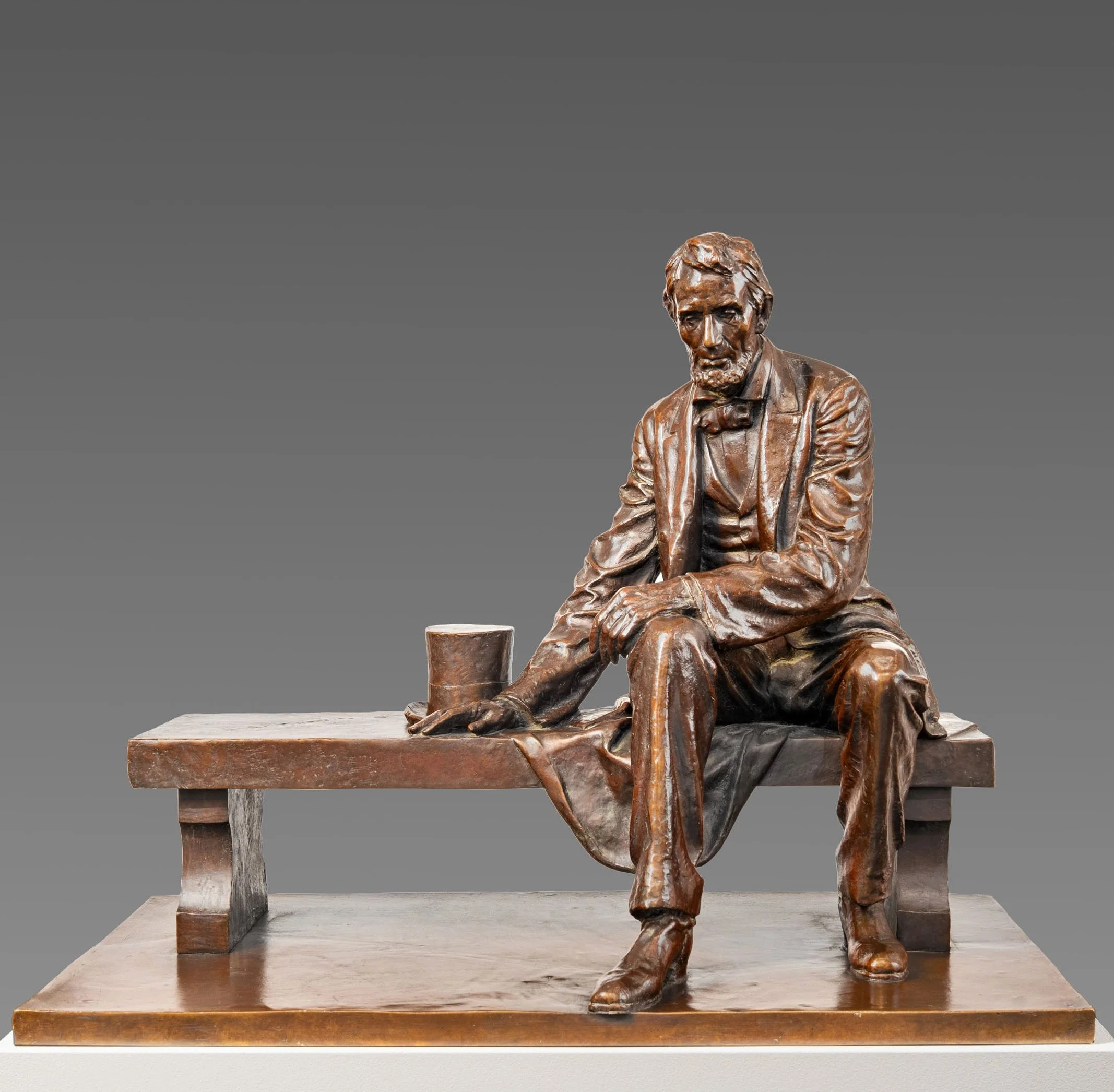 Gutzon Borglum, Seated Lincoln, Bronze, Gorham Manufacturing Company, circa 1910