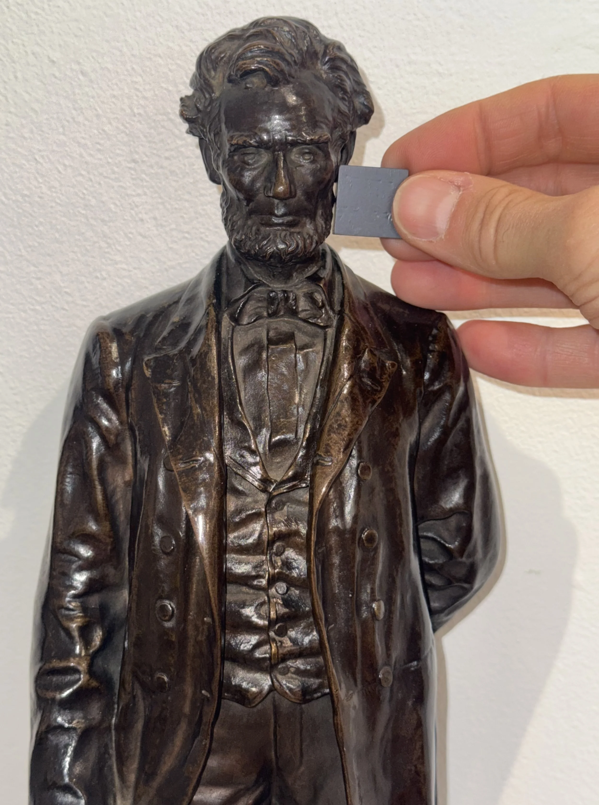 Magnet test on an antique bronze sculpture — Daniels Antiques