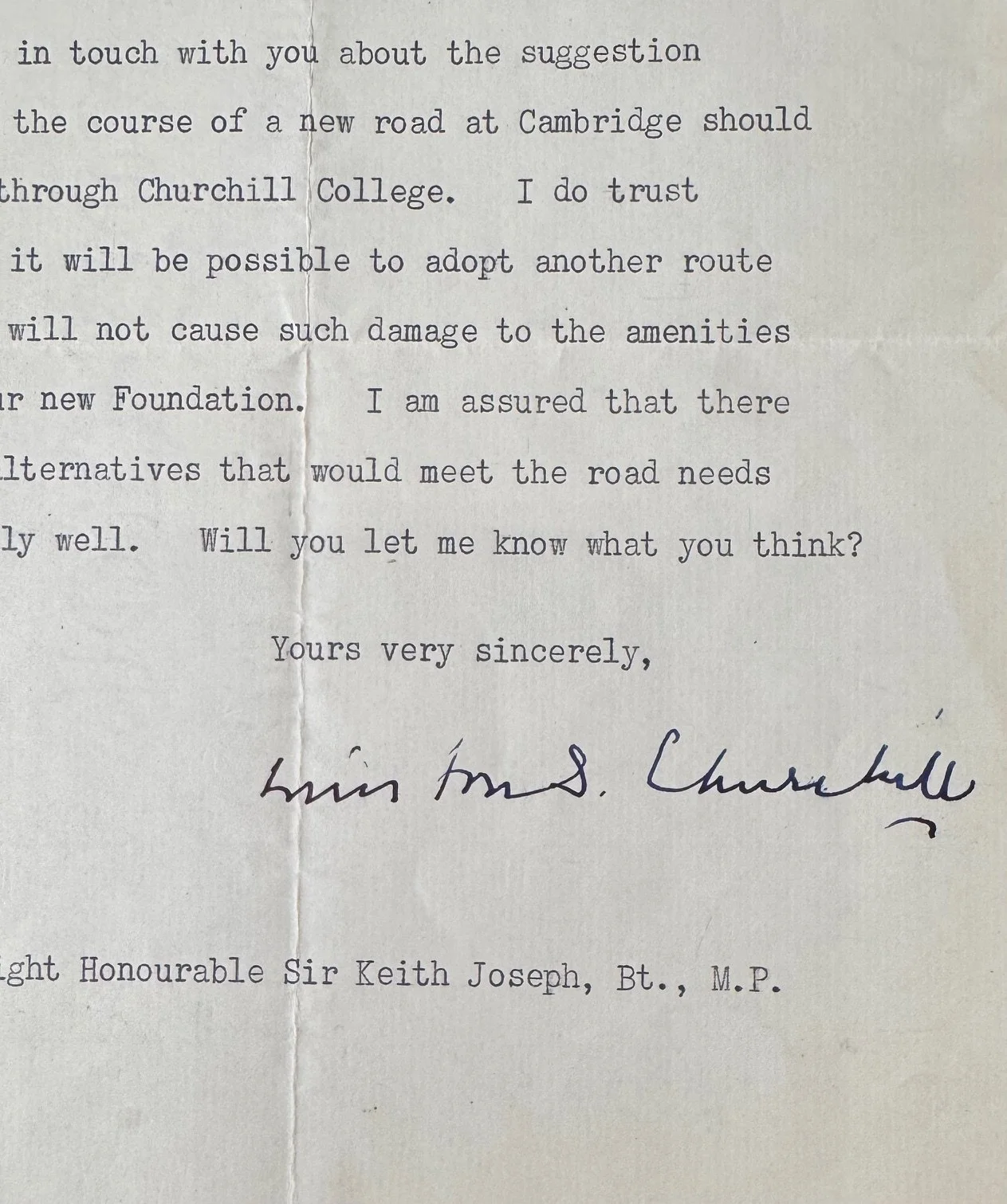 WINSTON CHURCHILL WRITING TO THE ROYAL ACADEMY.                        "PAINTING AS A PASTIME". 8th of March 1961.