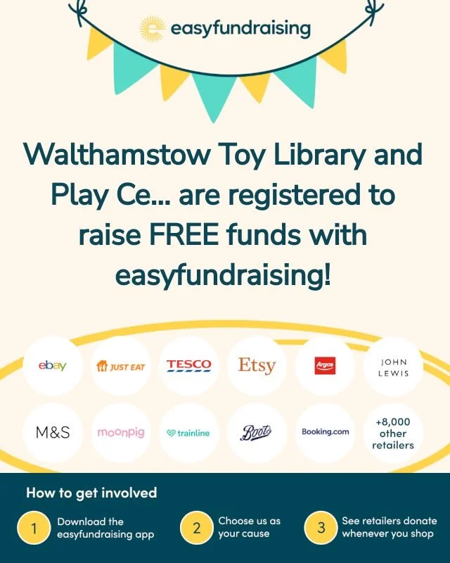 Please sign up to support Walthamstow Toy Library and Play Centre on @easyfundraising today!
It’s completely FREE and would make a big difference to our fundraising - we are raising funds to get the Adventure Playground renovated. Once you&rsq