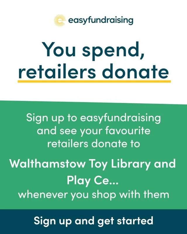 You can help increase Walthamstow Toy Library and Play Centre&rsquo;s entries into easyfundraising&rsquo;s giveaway to win one of five &pound;400 donations &ndash; every new supporter who joins is an entry!

Sign up before midnight 26th April, it&rsq