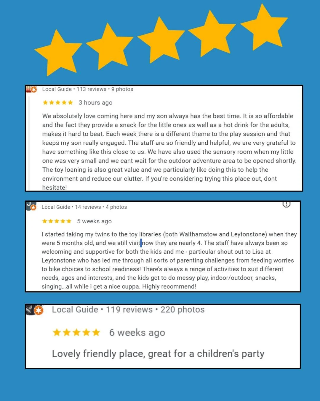 Not sure what to do next week? 🌟

Here are just a few great reasons to become a Toy Library member&hellip;

🧸 Join our fun and welcoming play sessions
🚂 Borrow toys to enjoy at home
🌈 Hire our Sensory Play Room
🎉 Book the venue for birthday part