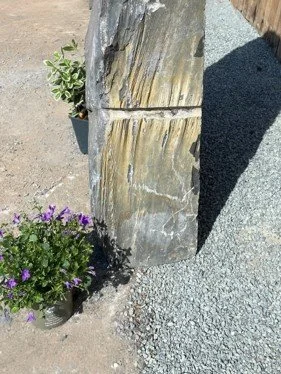 900mm Grey Slate Monolith Standing Stone 073 - side view