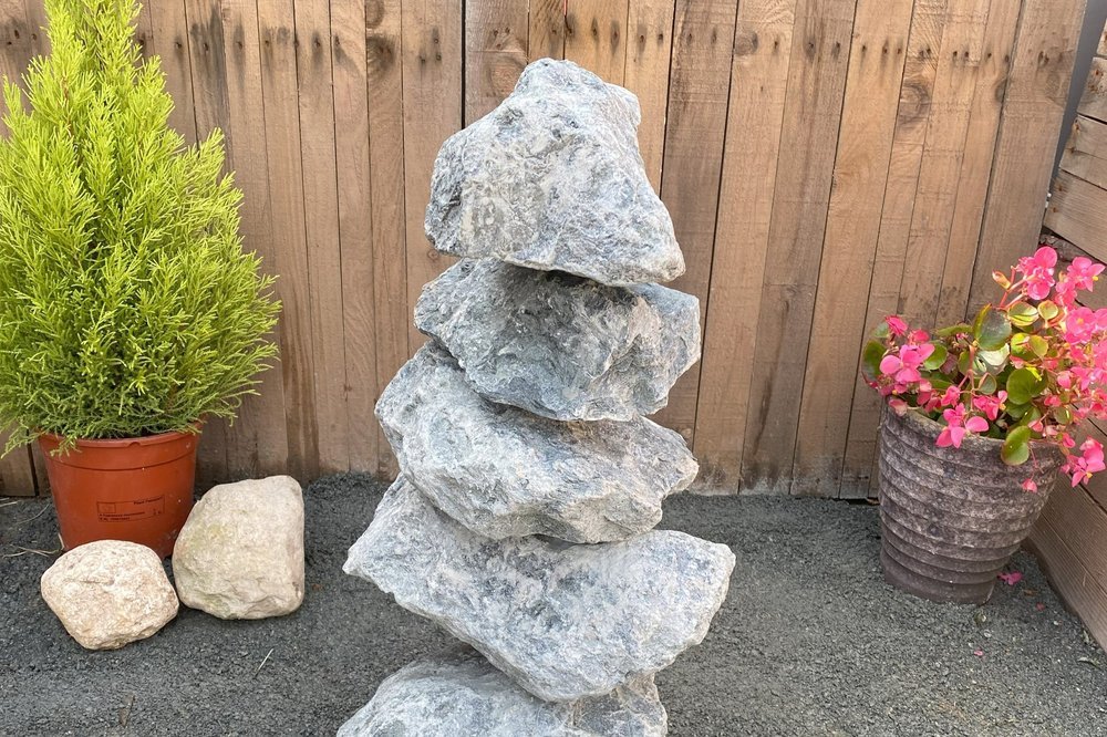 Small Green Granite Stone Stack