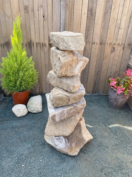 Medium Golden Granite Water Feature (800mm)