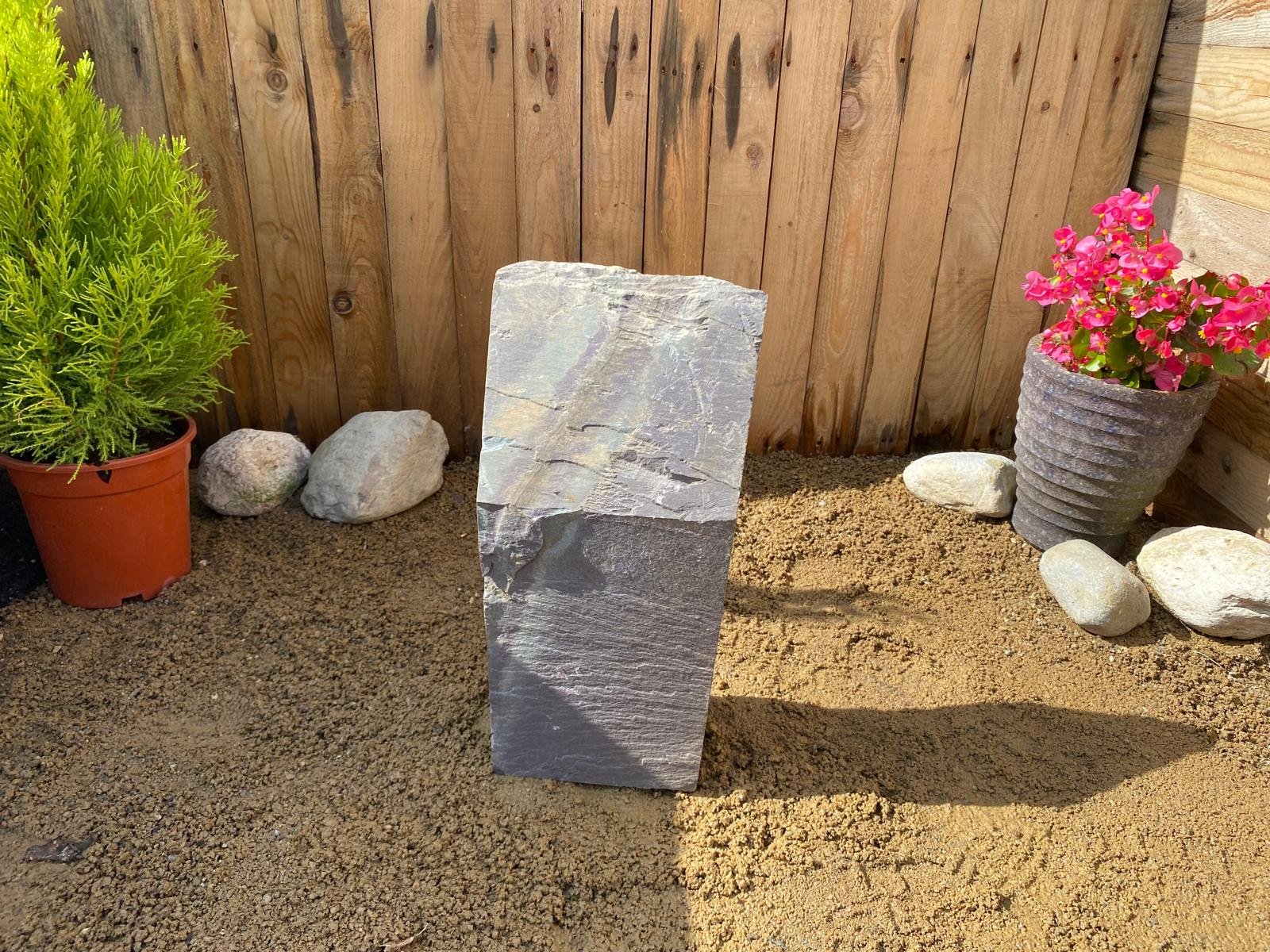 500mm Plum Slate Monolith Water Feature
