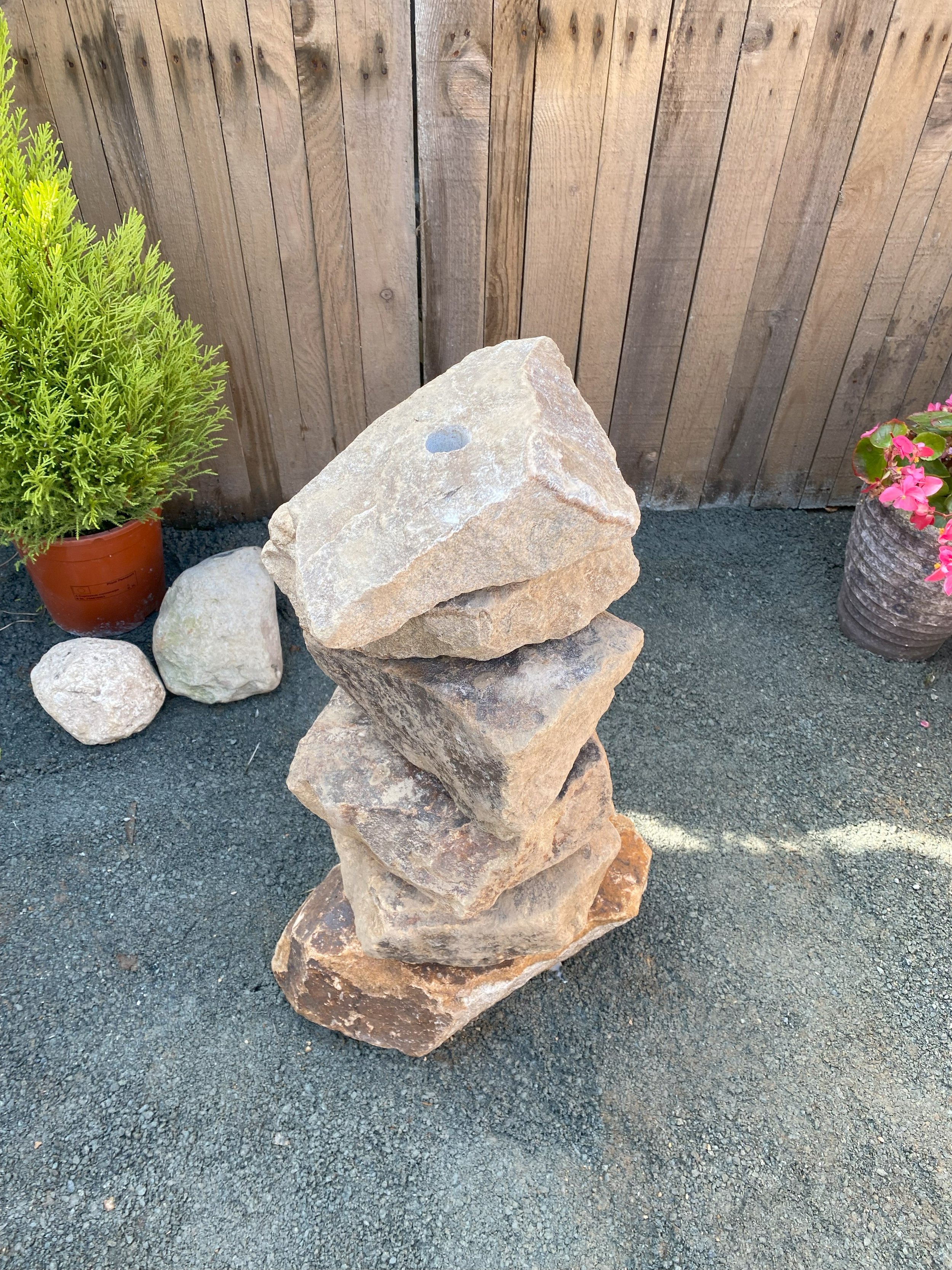 Small Golden Granite Water Feature
