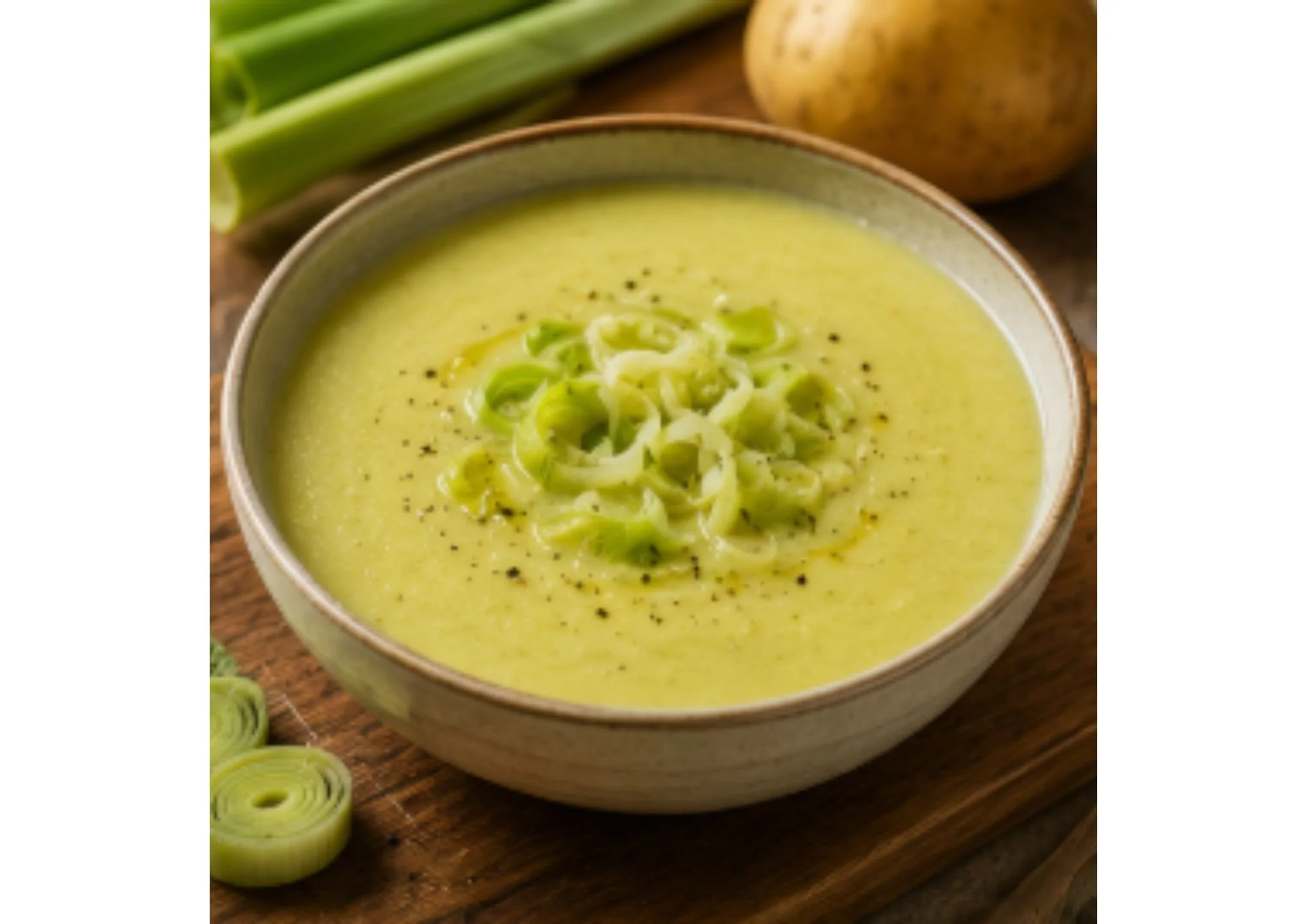 caldo de papas y puerro