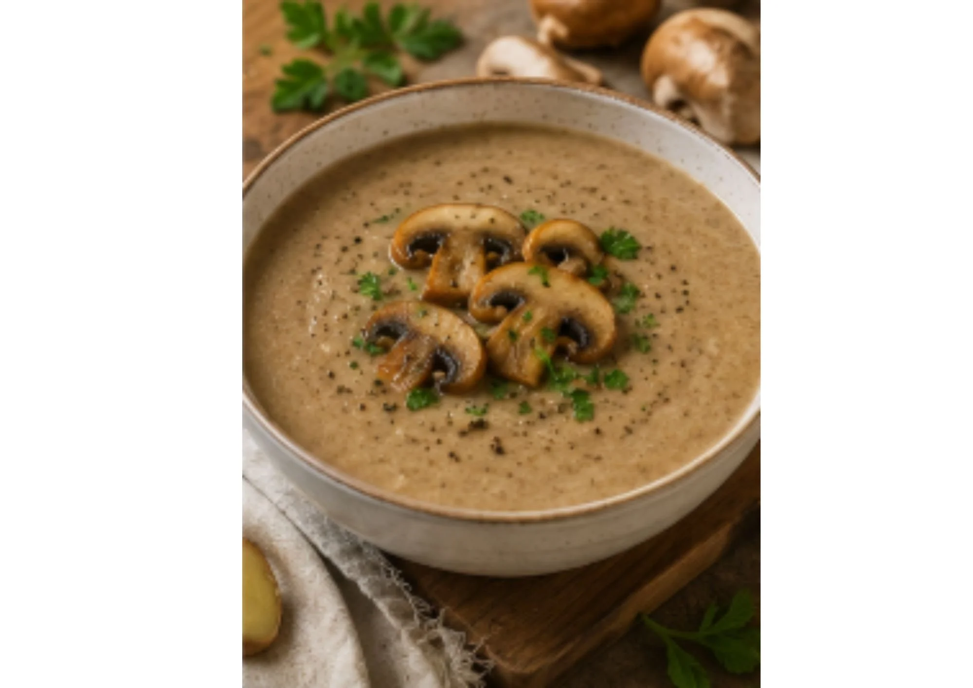 Crema de champiñones