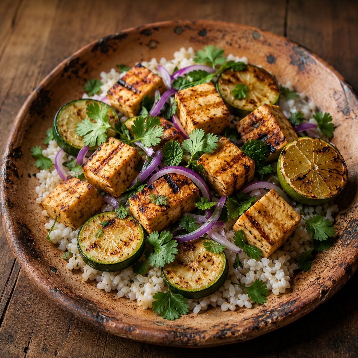 arroz con tofu