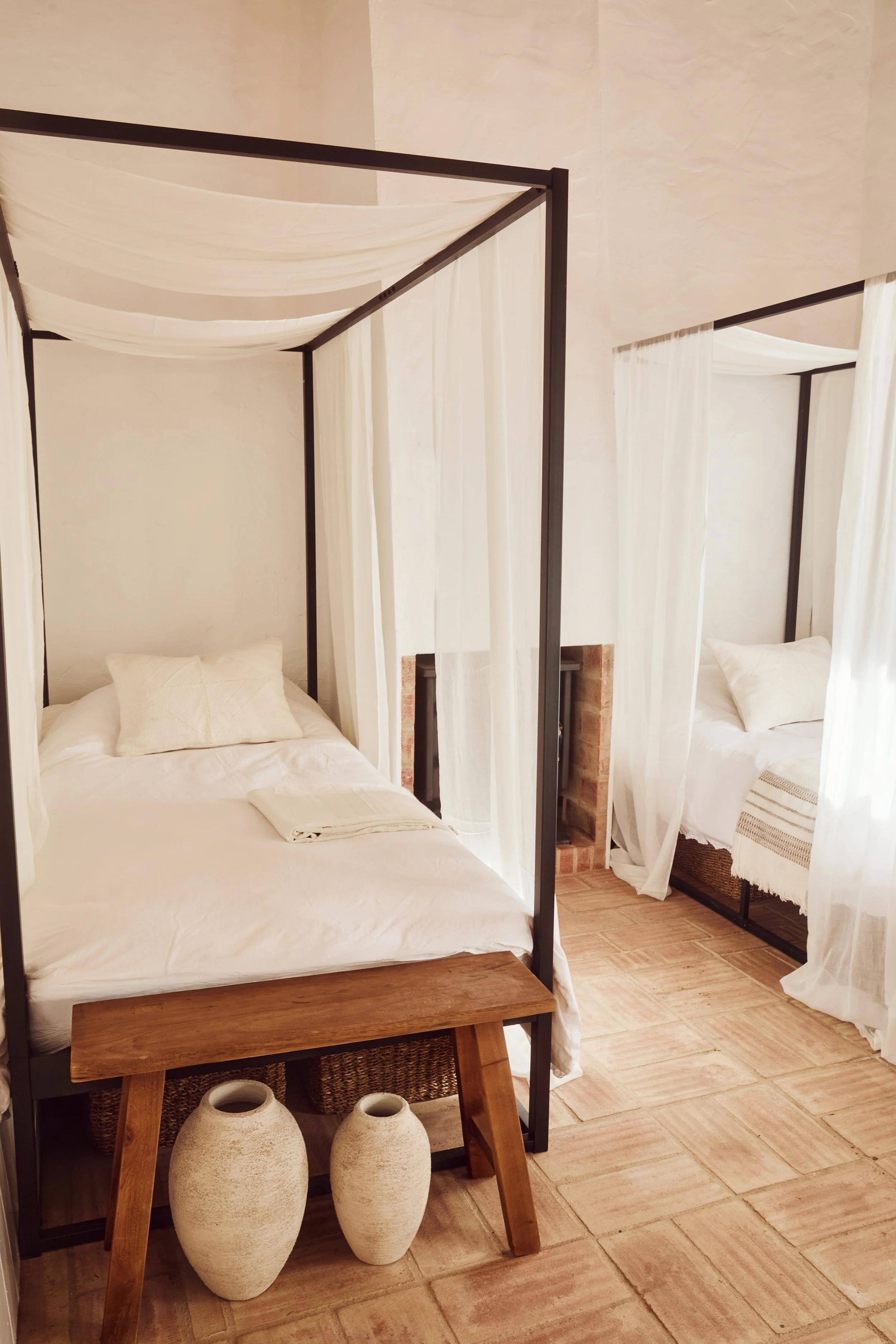 A beautiful shared room for the Mother's Medicine mothers healing retreat