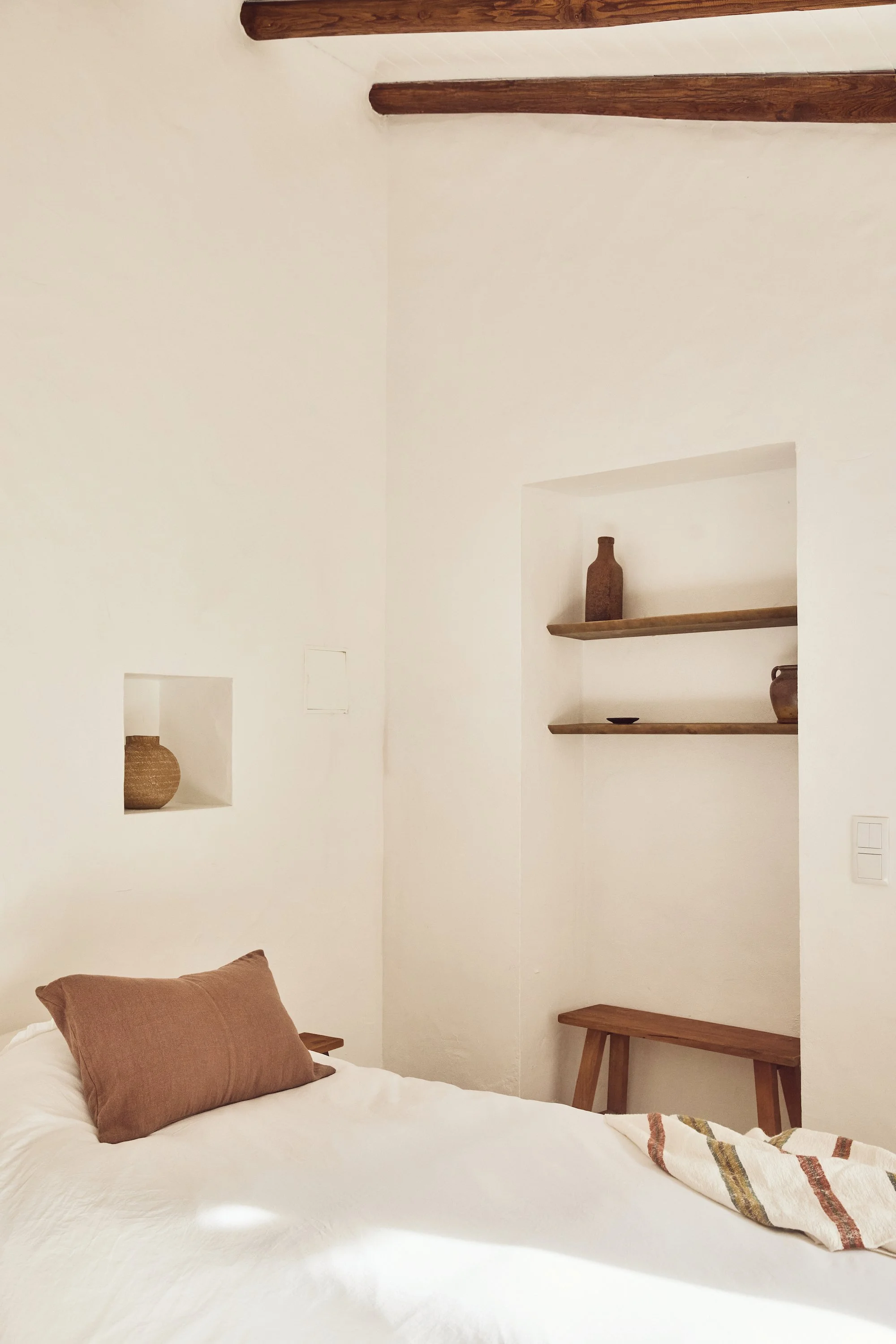 A twin room at casa de Cura the location for Mother's Medicine a healing retreat for mothers