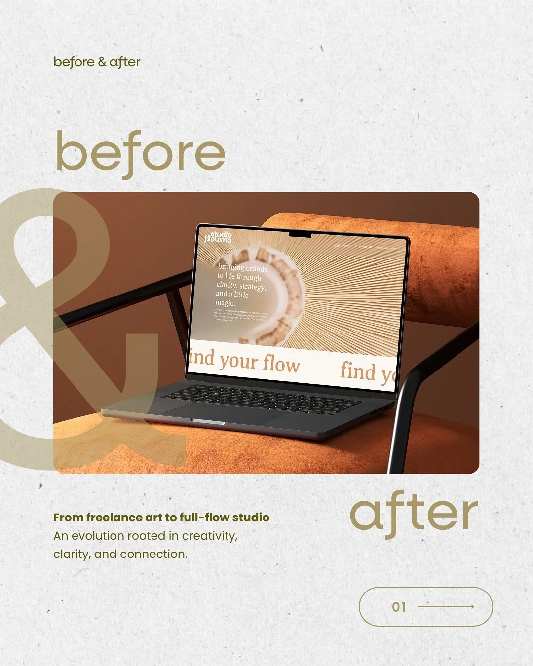 PSA: Your brand should grow with you - not hold you back.

What started as AS Art Co. has evolved into studio flowmo - a creative studio built on rhythm, collaboration, and flow.
Because the brand that once fit perfectly might not reflect who you are