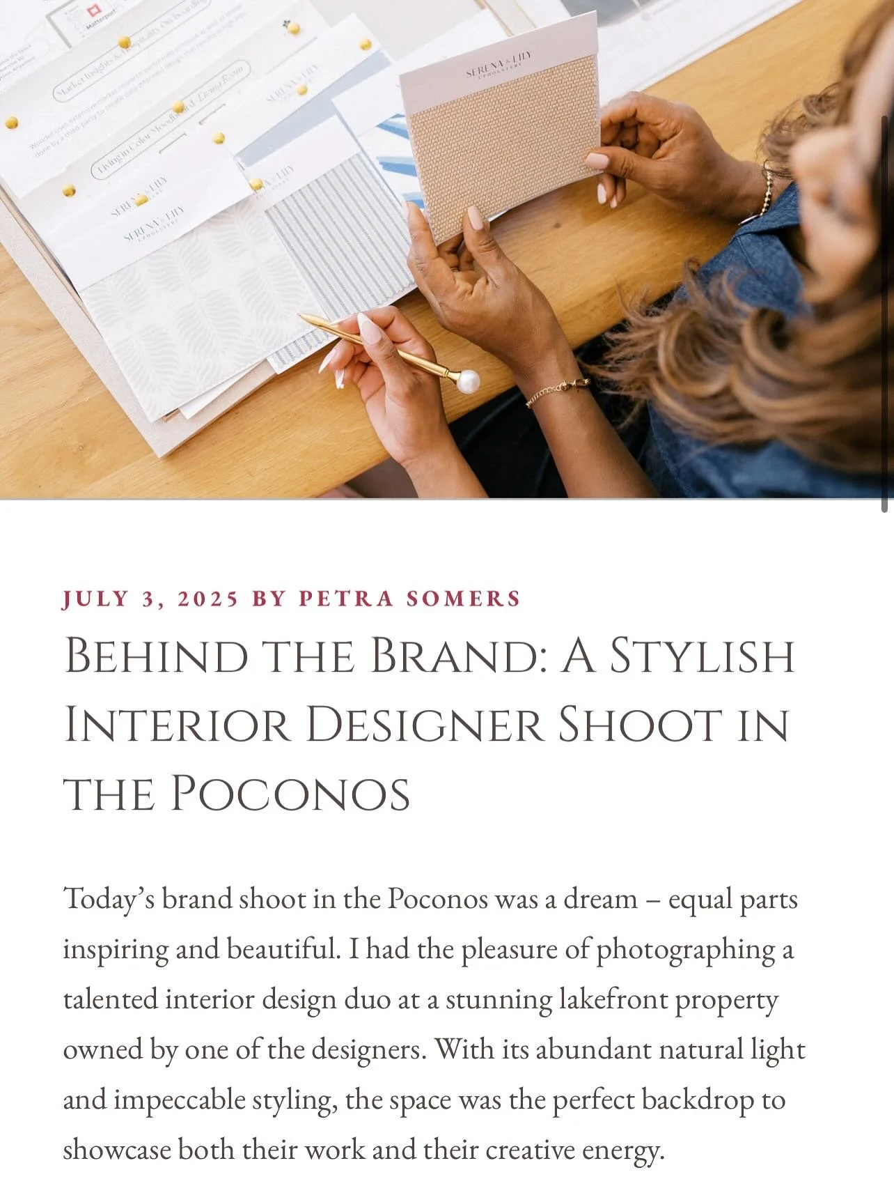 Behind the Brand: Wonder Interiors in the Poconos 🌸

Throwing it back to one of our favorite moments this year, our brand shoot with the incredible Petra Somers. @petrasomersinteriors 

She captured us in our element at our dreamy lakefront property