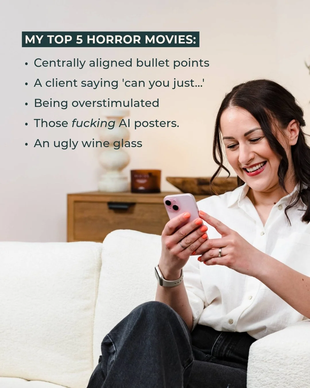 I am not sure which one offends me more - an ugly wine glass or those AI posters that seem to be literally EVERYWHERE at the moment (I mean they're bloody awful, aren't they?!)

Anyway, enjoy, and I would love to know yours!