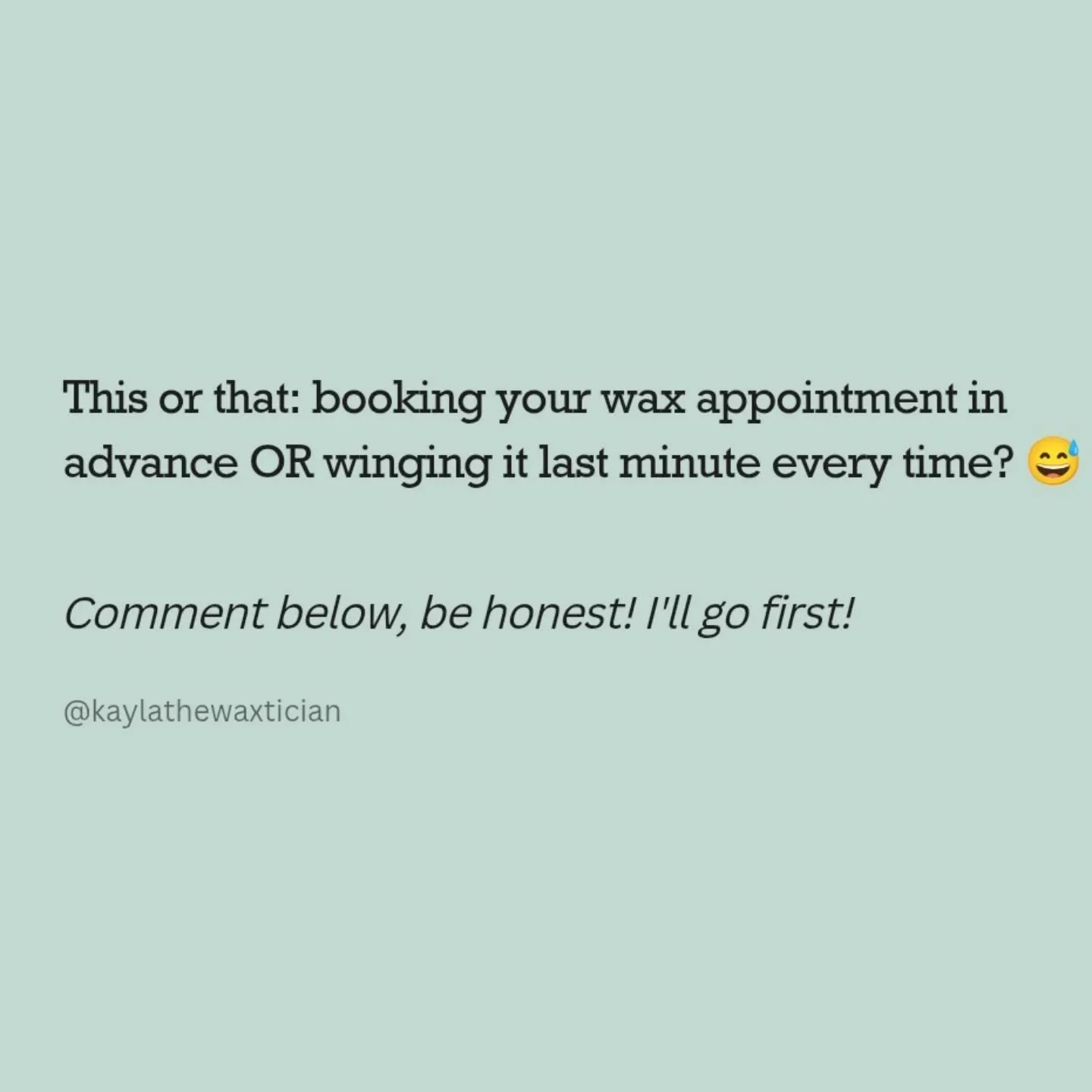 Okay I need honest answers on this one. 😅

#BrazilianWaxYorkSpringsPA #BrazilianWax #underarmwax #southcentralpa