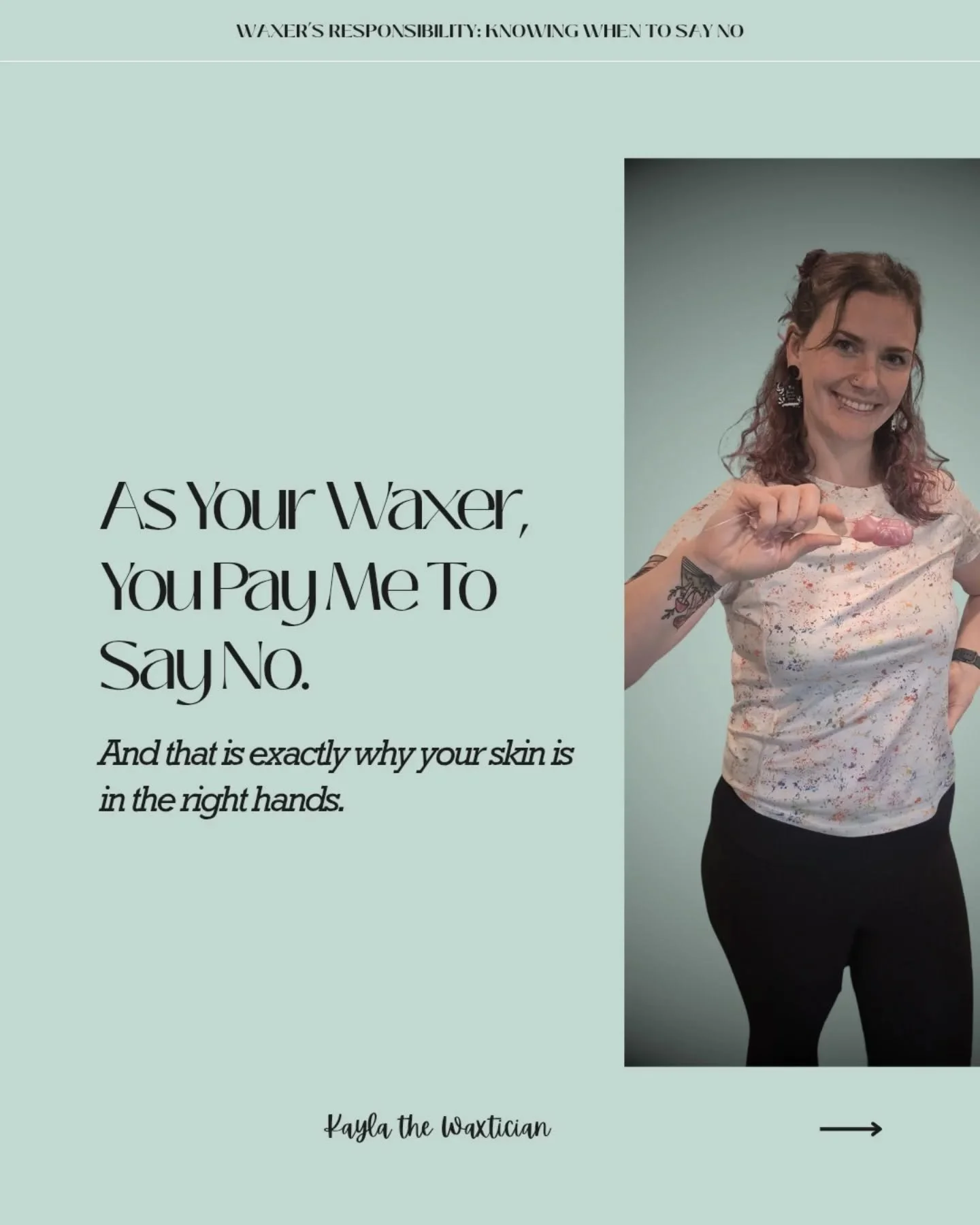 The waxer who tells you yes to everything is not the one serving you best. Swipe through to understand what it actually means to have a professional in your corner who is genuinely invested in your skin and your results, not just getting through your