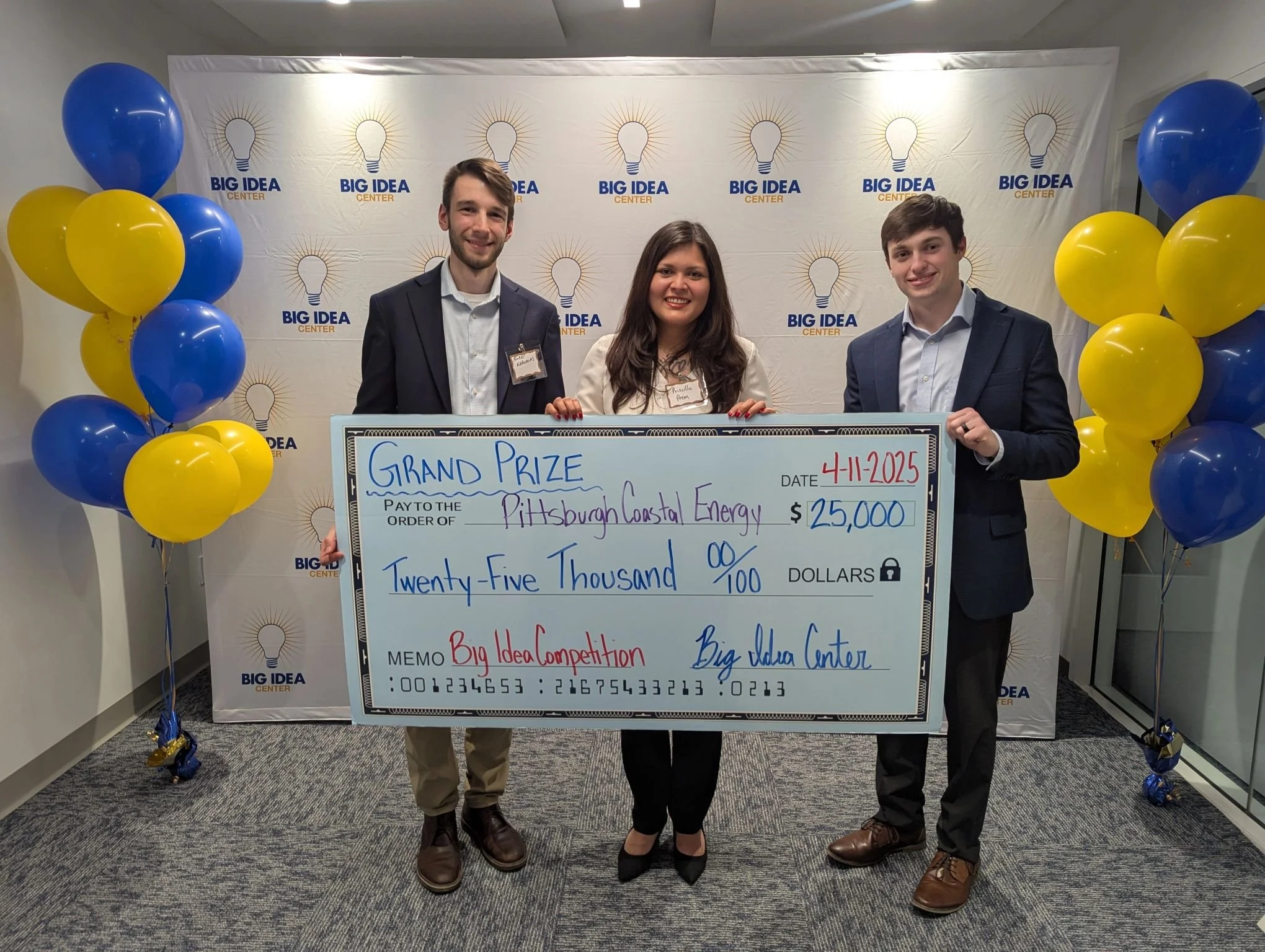 Pittsburgh Coastal Energy Wins the Big Idea Grand Prize