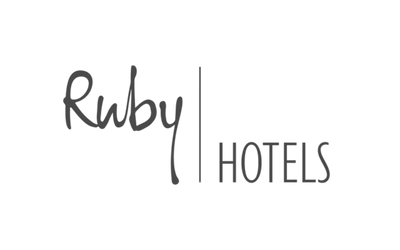 Logo von Ruby Hotels. Referenzkunde für Employer Branding, Recruiting-Videos und Social Media.