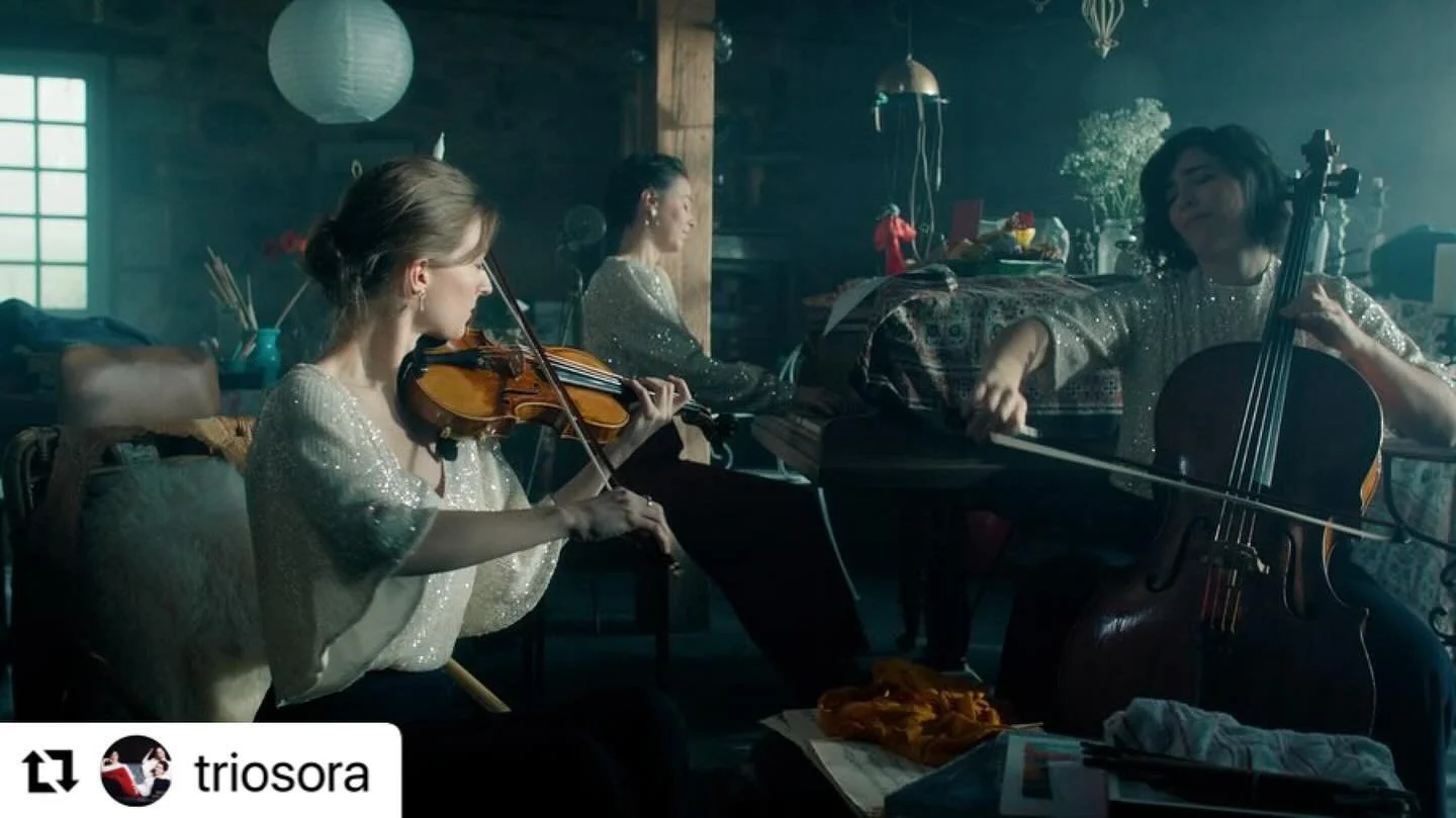 So greatfull for this amazing day spent with my dear colleagues friends from @triosora 
It was so much fun to make a video shooting session for our upcoming Brahms album 🥳
Can&rsquo;t wait to share the video with you !!