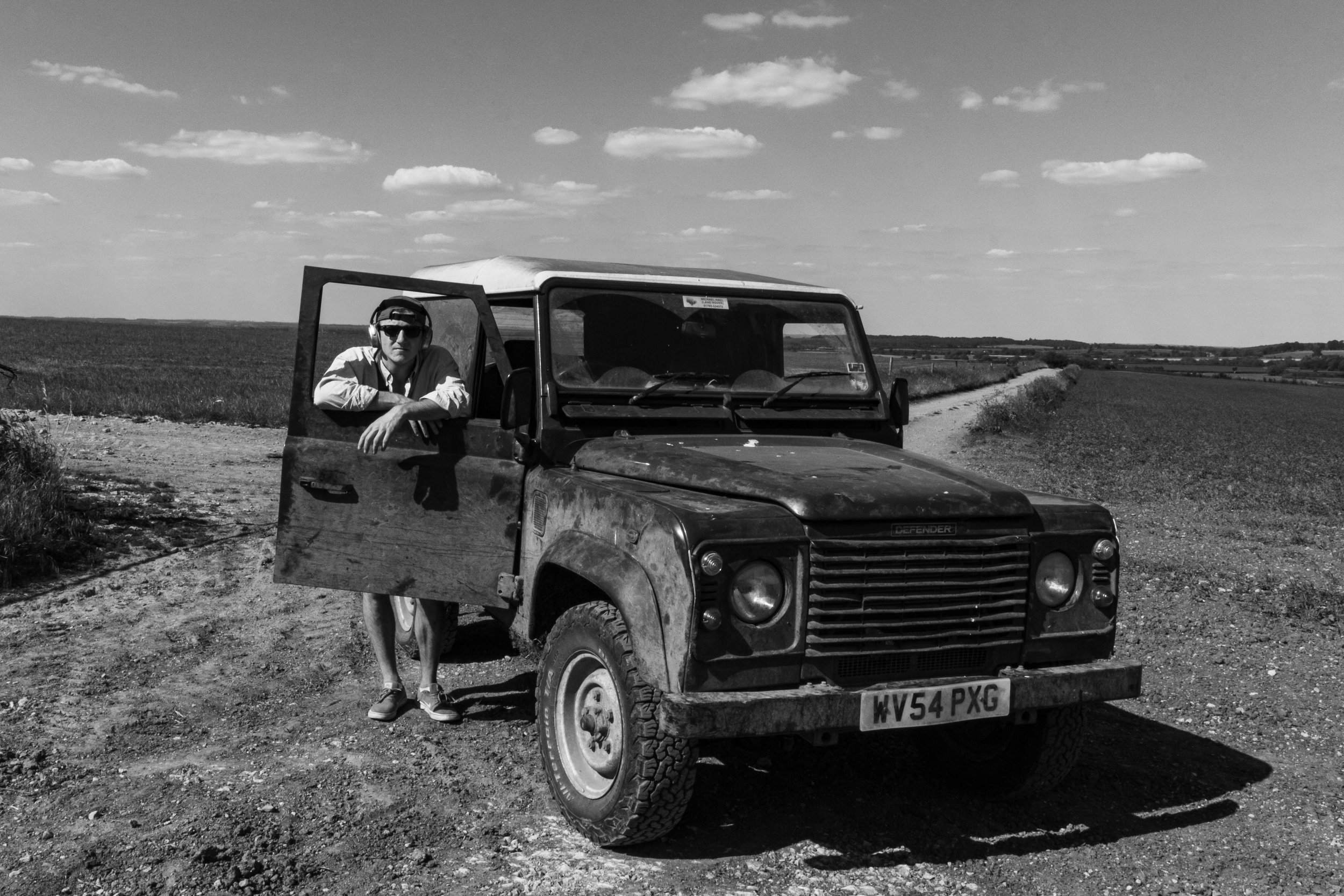 The farm land rover and the farmers son.
