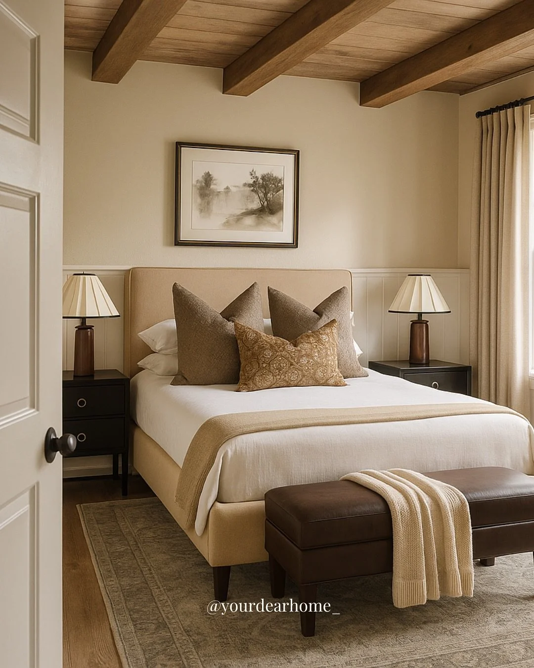 When I came across SW Maison Blanche, I knew I had to build a bedroom moodboard around it! 

This shade alone became the inspiration for every other piece in the design &mdash; warm, timeless, and just so effortlessly elegant.

❤️ My favorite detail 